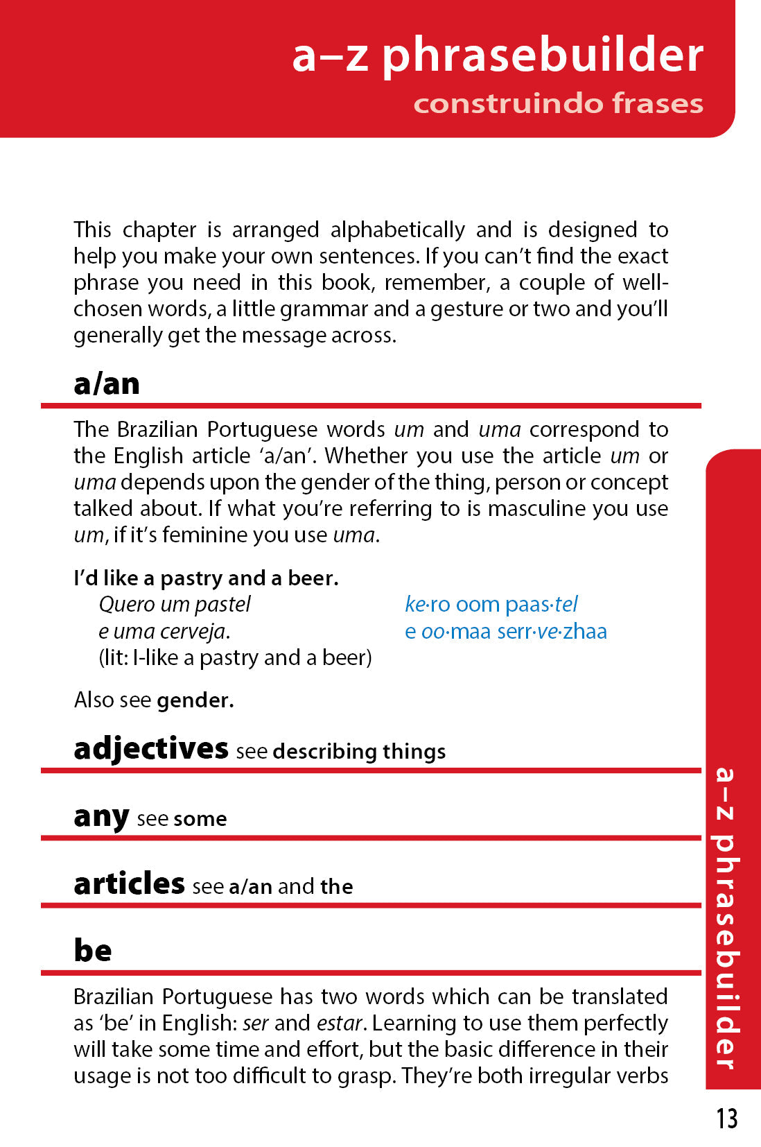 Brazilian Portuguese Phrasebook & Dictionary - Book