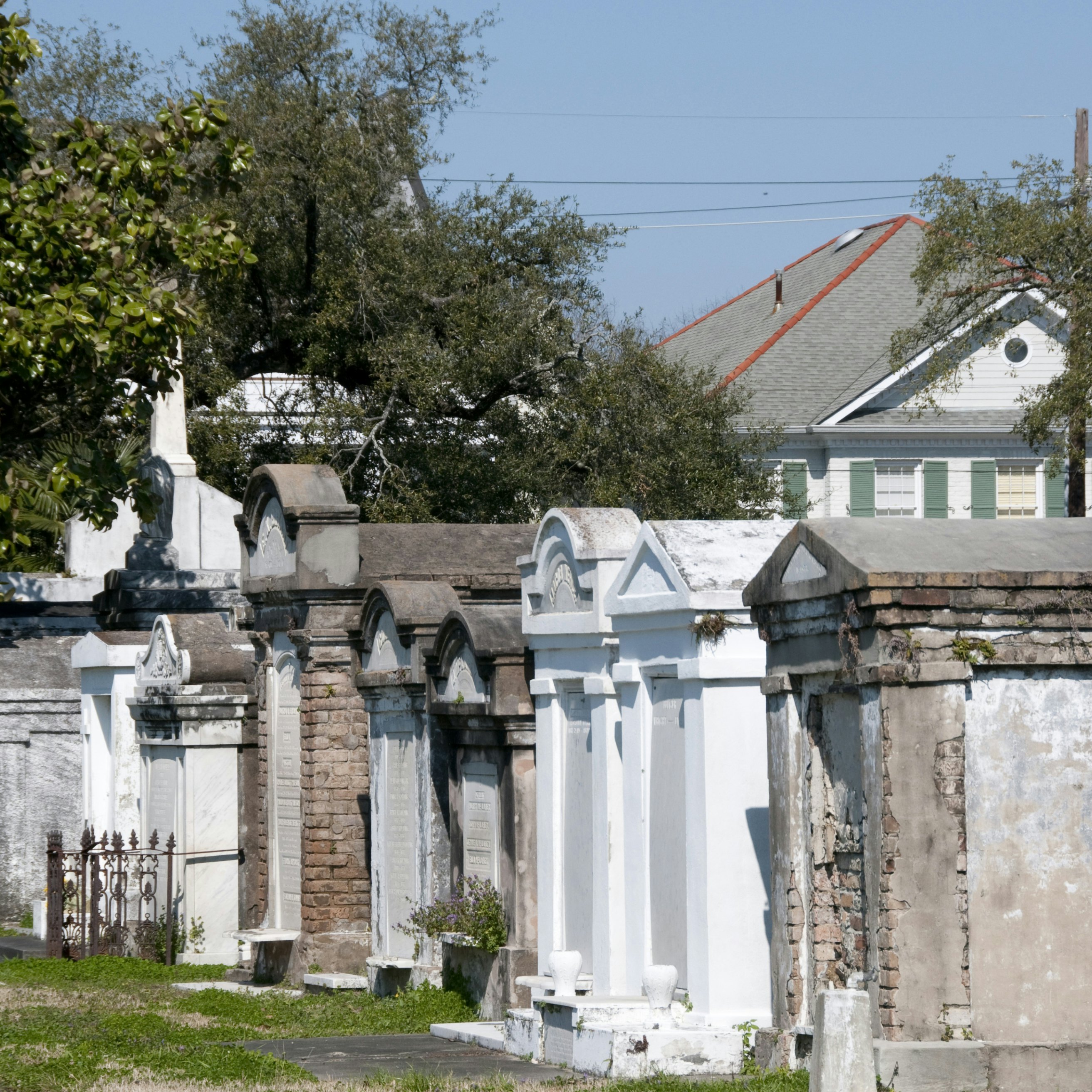 Old above-ground graves in Lafayette Cemetery Number 1, Garden District.