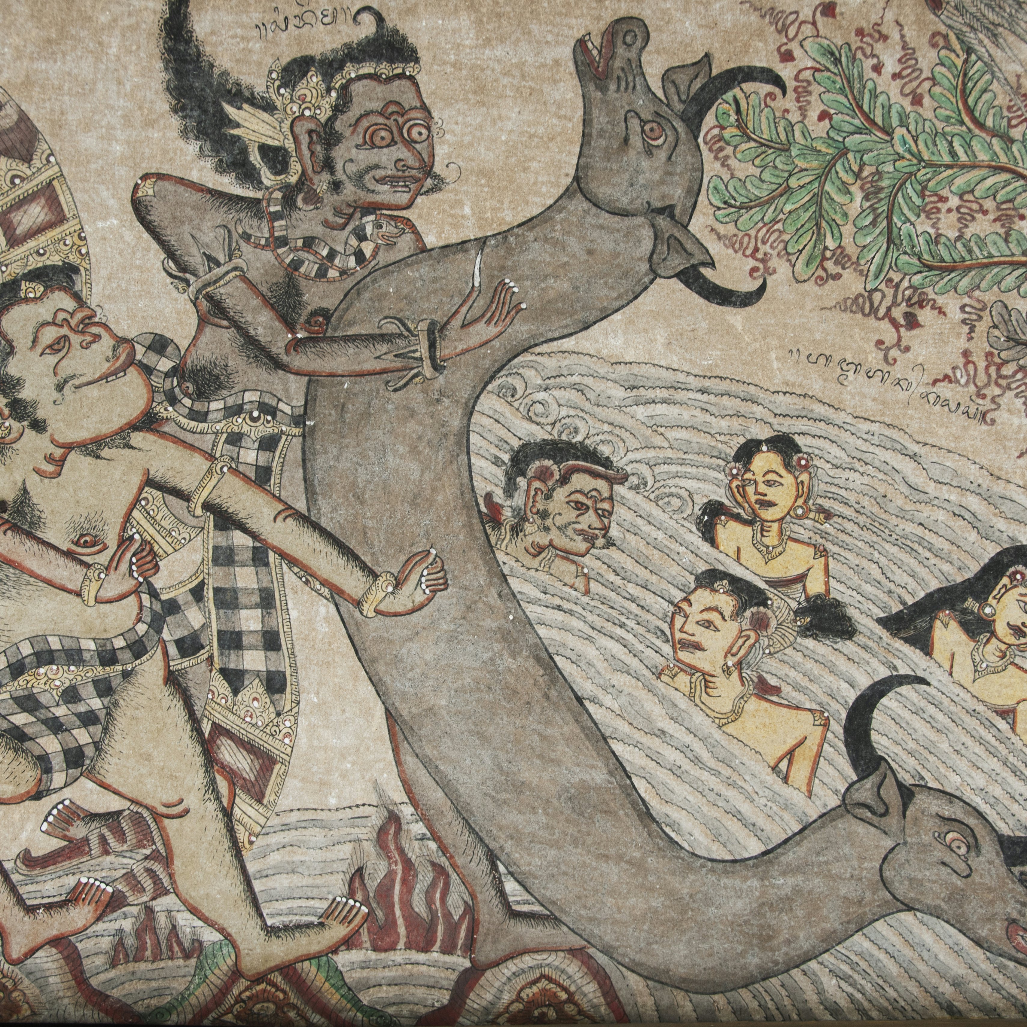 Ceiling painting, Taman Kertha Gosa, Klungkung