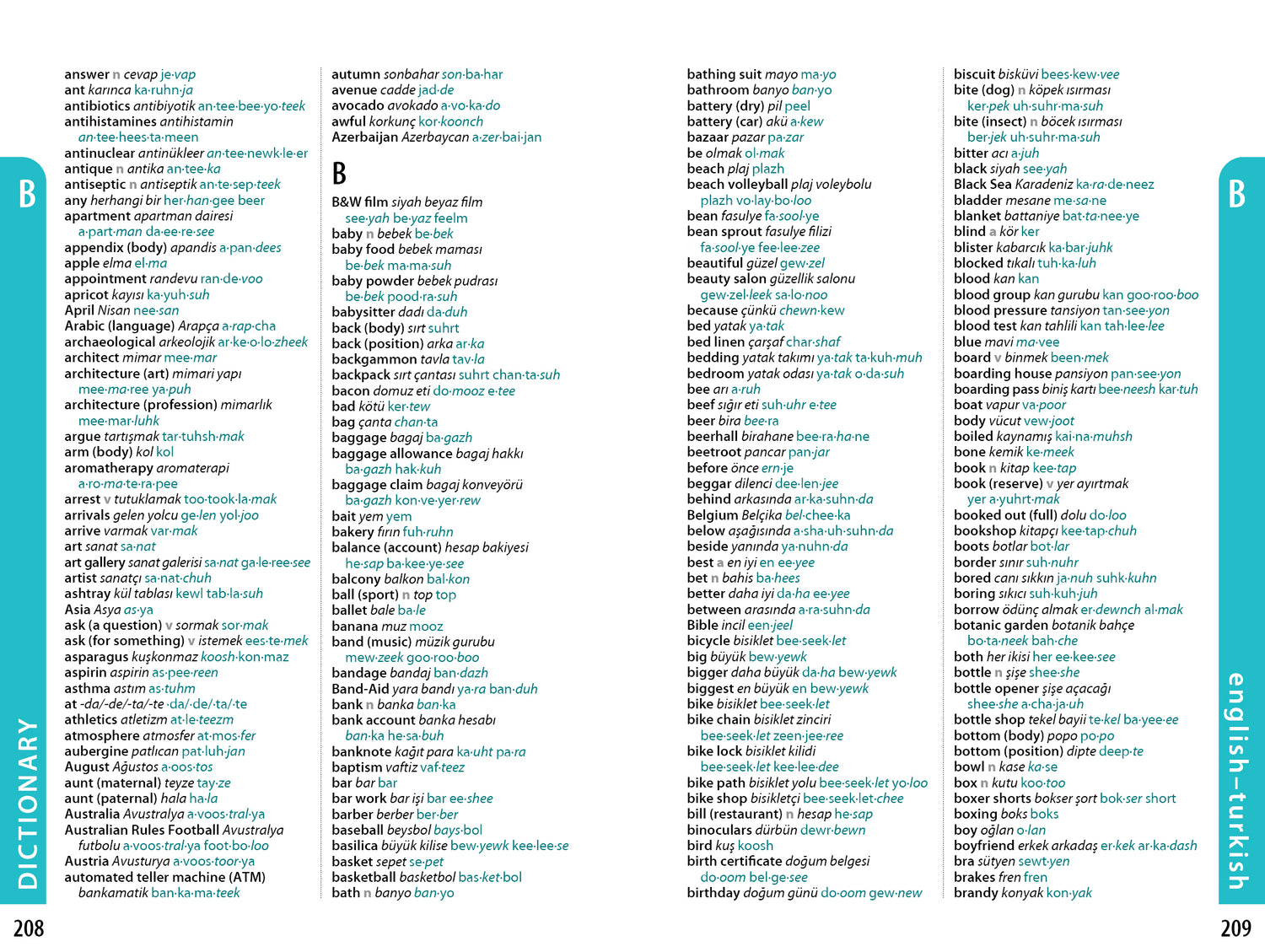 Turkish Phrasebook & Dictionary - Book