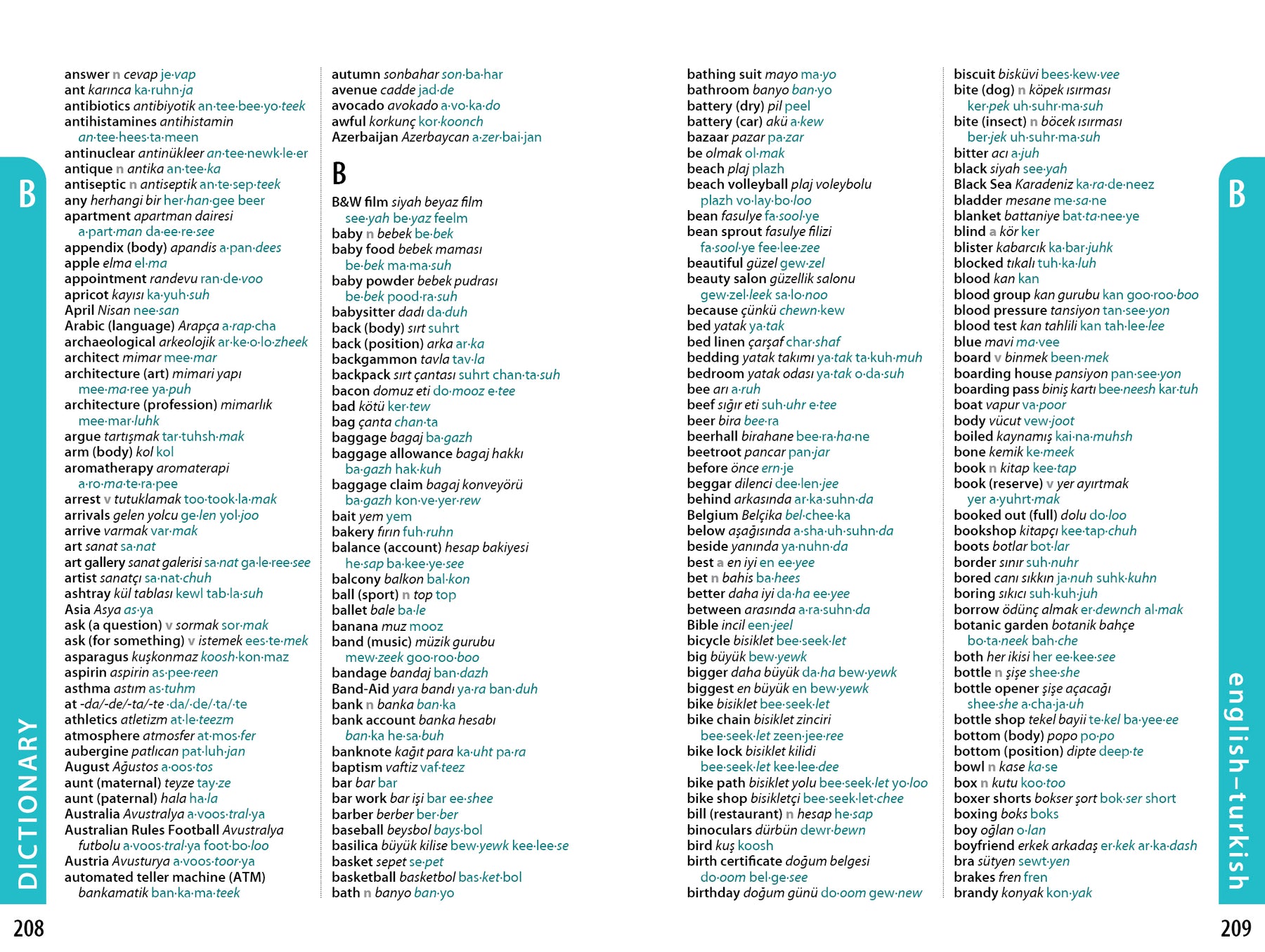 Turkish Phrasebook & Dictionary - Book