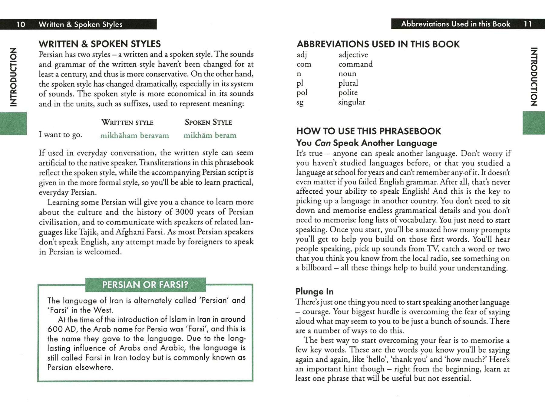 Farsi (Persian) Phrasebook & Dictionary - Book