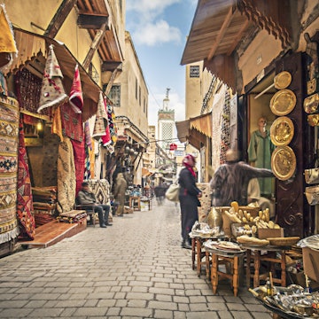 Stores in the medina streets of Fez, Morocco.
653452628
Exoticism, Spice, Africa, Souk, Market - Retail Space, Travel, F