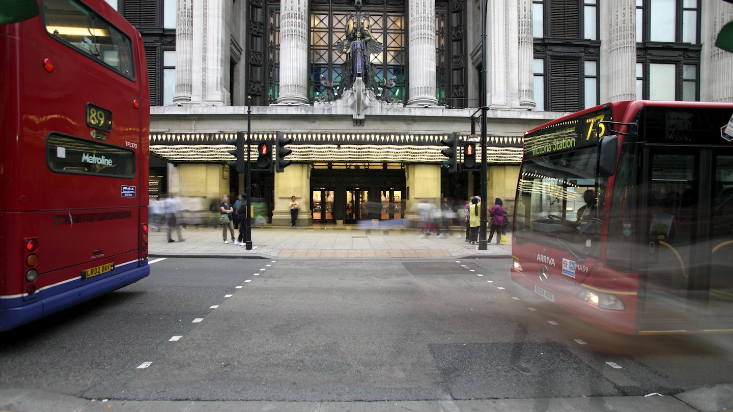 Selfridges department store, Oxford Street.
29080-257
England, Europe, Greater London, London, United Kingdom, architecture, art, blur, blurred motion, building exterior, built structure, bus, column, creativity, culture, day, entrance, female likeness, horizontal, human representation, mode of transport, on the move, oxford street, people in the background, sculpture, selfridges department store, statue, store, technique, transport, transportation, vehicle