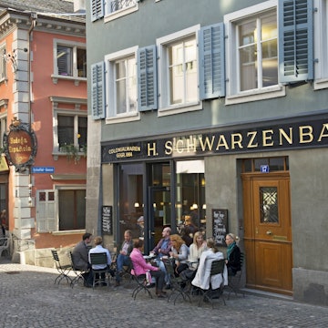 H. Schwarzenbach cafe in old town.