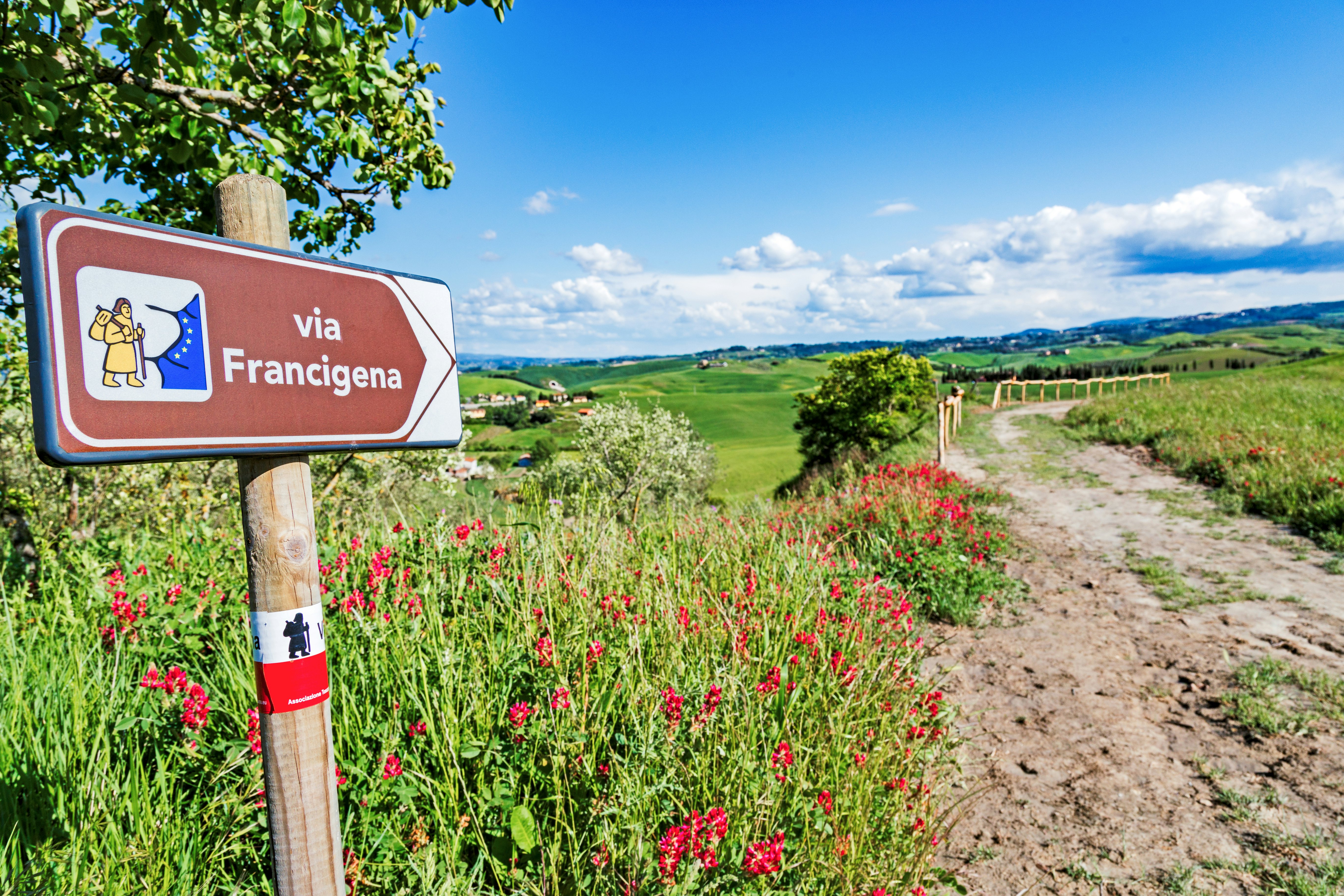 The Via Francigena path.