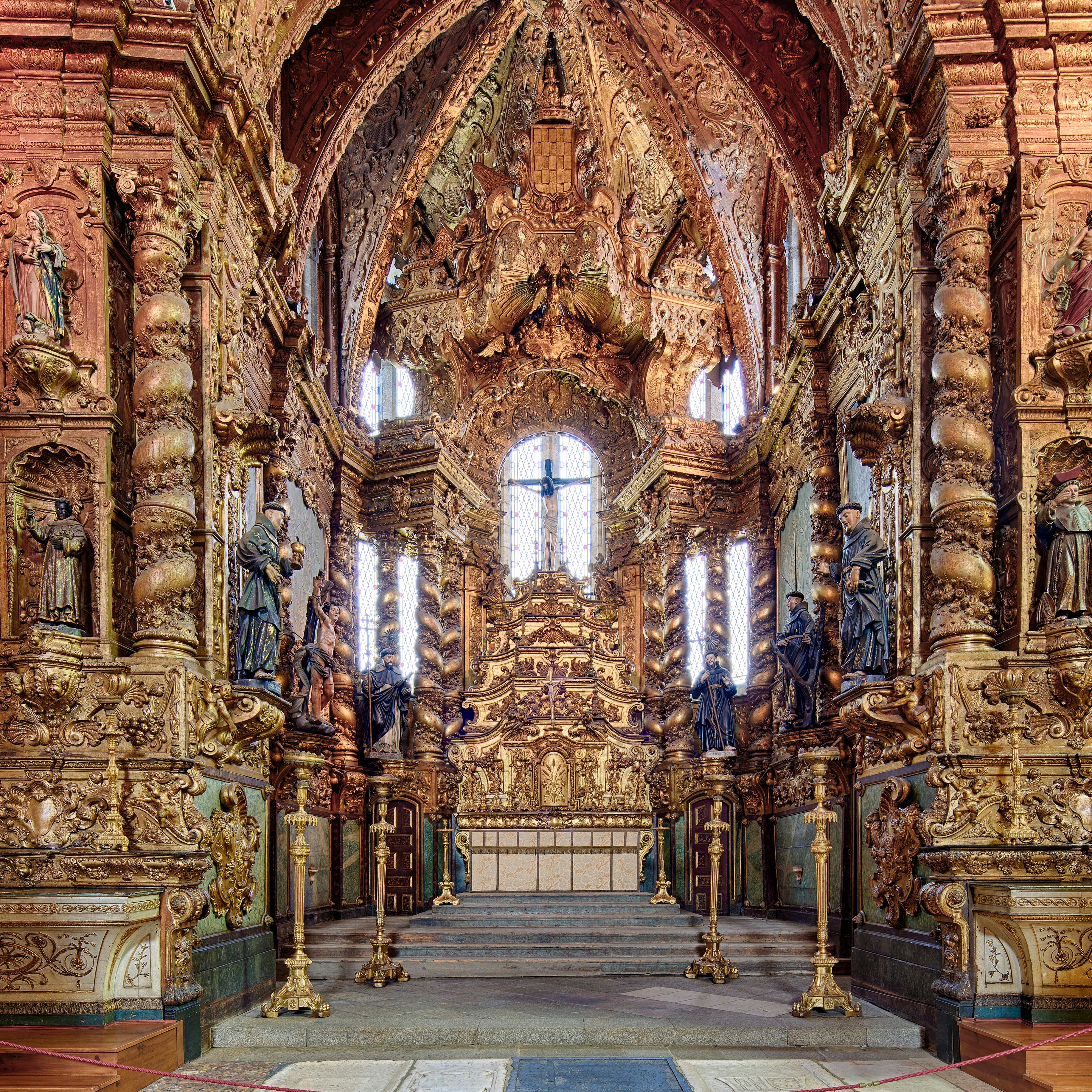 Decorated interior of church museum of Saint Francis (Igreja de Sao Francisco) in Porto, Portugal.
architecture, art, baroque, belief, catholic, church, construction, convent, decoration, destination, district, europe, famous, former, francis, franciscan, francisco, gothic, heritage, historic, historical, igreja, interior, landmark, leading, lines, monument, old, ornamental, orthodox, pattern, porto, portugal, portuguese, religion, ribeira, rich, romantic, saint, sao, site, symmetrical, symmetry, tourism, traditional, travel, urban, view, vintage, wealth, wealthy, world
