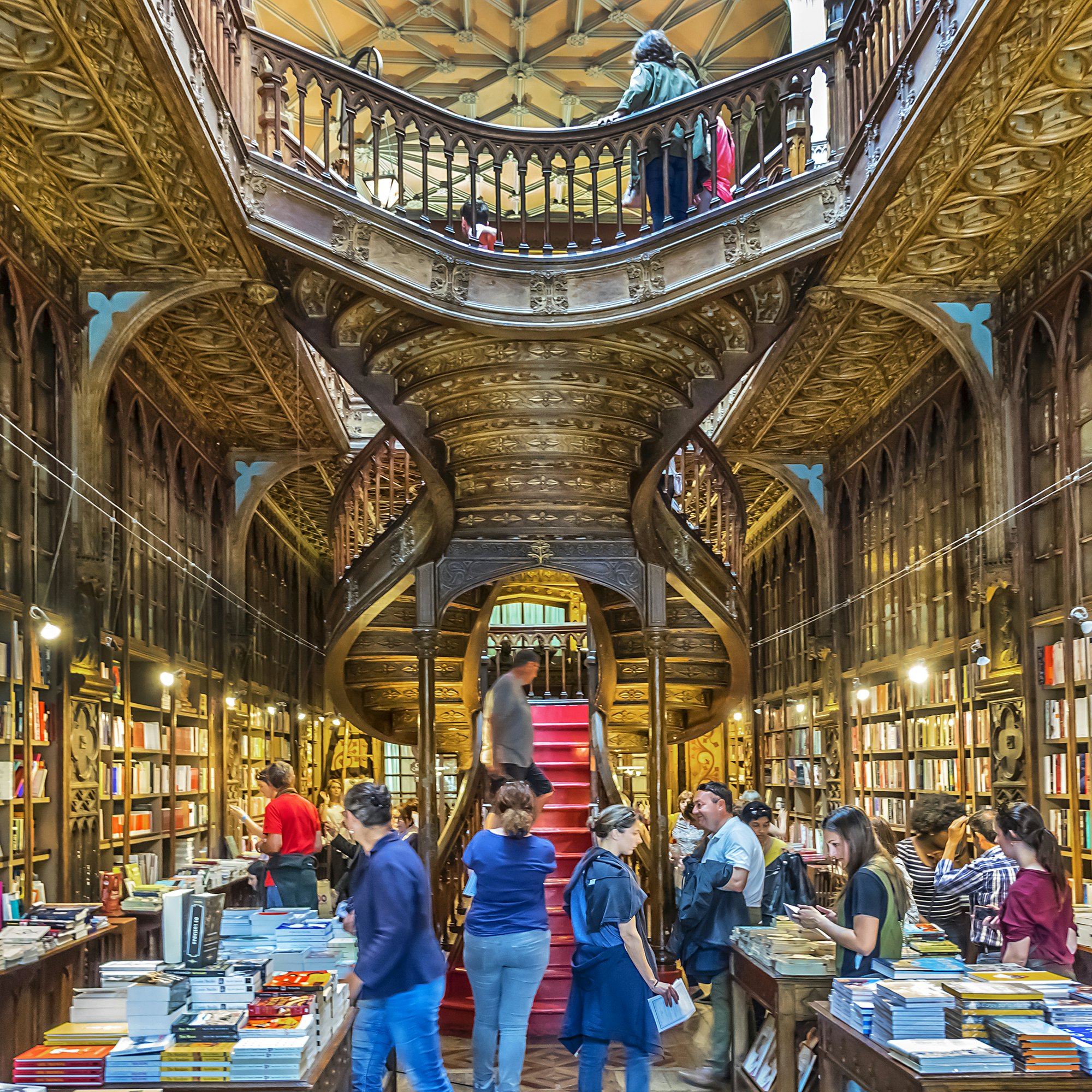 APRIL 19, 2017: Customers browse books inside the famous bookshop, Lello e Irmao (1906).
785980567
architecture, art, art-nouveau, attraction, neo-gothic, book, bookshop, bookstore, building, century, capital, culture, commerce, design, detail, decorated, europe, european, eu, famous, historic, historical, irmao, landmark, location, lello, livraria, nouveau, old, oporto, ornate, picturesque, porto, portugal, portuguese, shop, sight, sightseeing, store, travel, trip, tourism, inside, indoor, interior, bookshelf, shelf, wooden