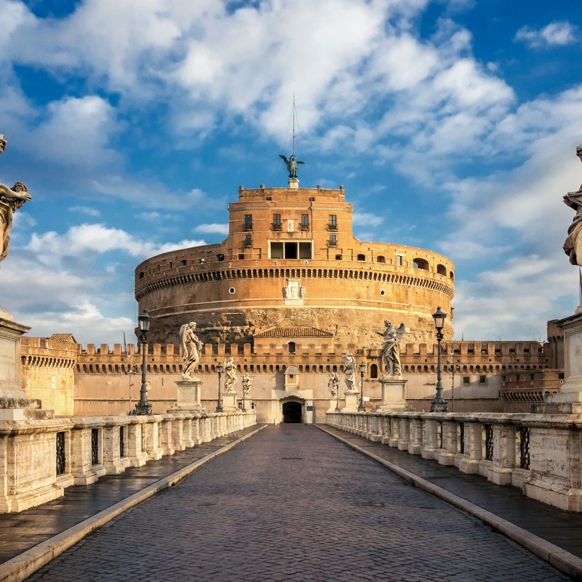 Castel Sant Angelo or Mausoleum of Hadrian in Rome.