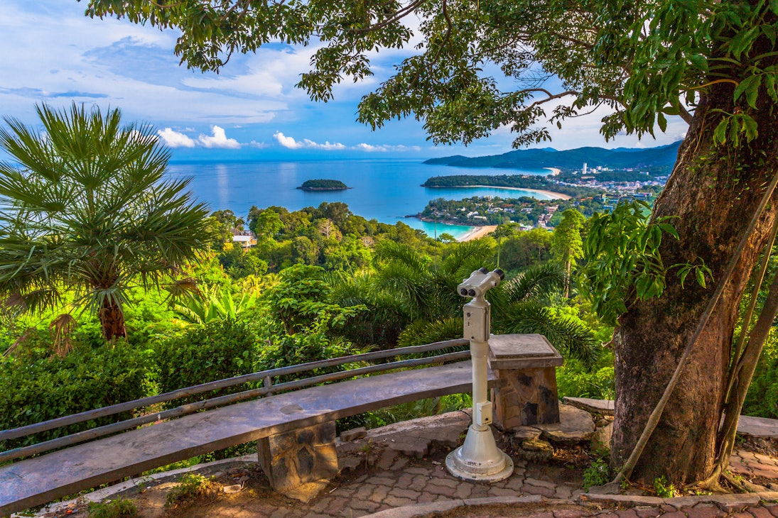 Three beaches viewpoint (Karon View Point) with Kata Noi beach, Kata beach and Karon beach.
