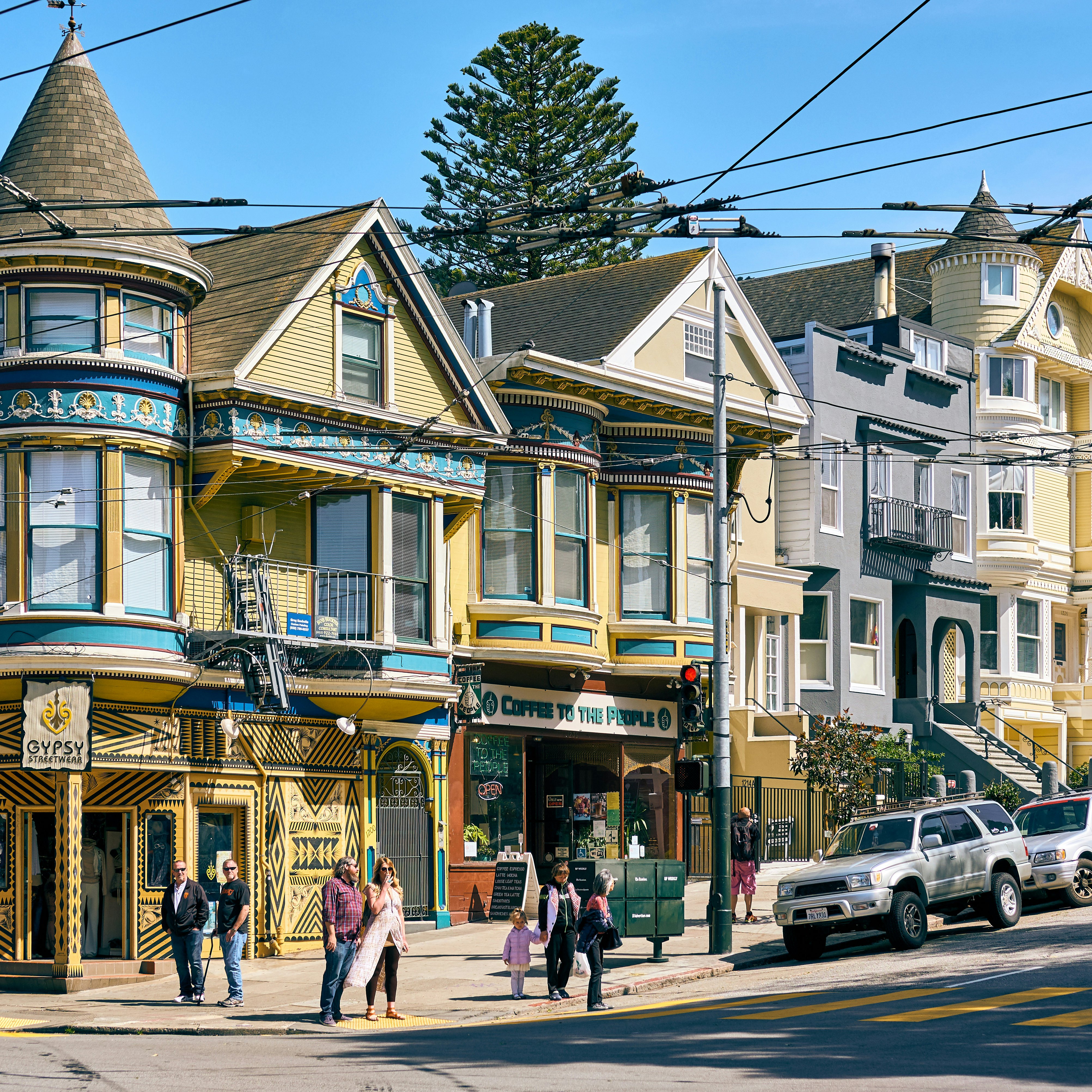 APRIL 24, 2018: Victorian-style homes in the Haight-Ashbury neighborhood of San Francisco.