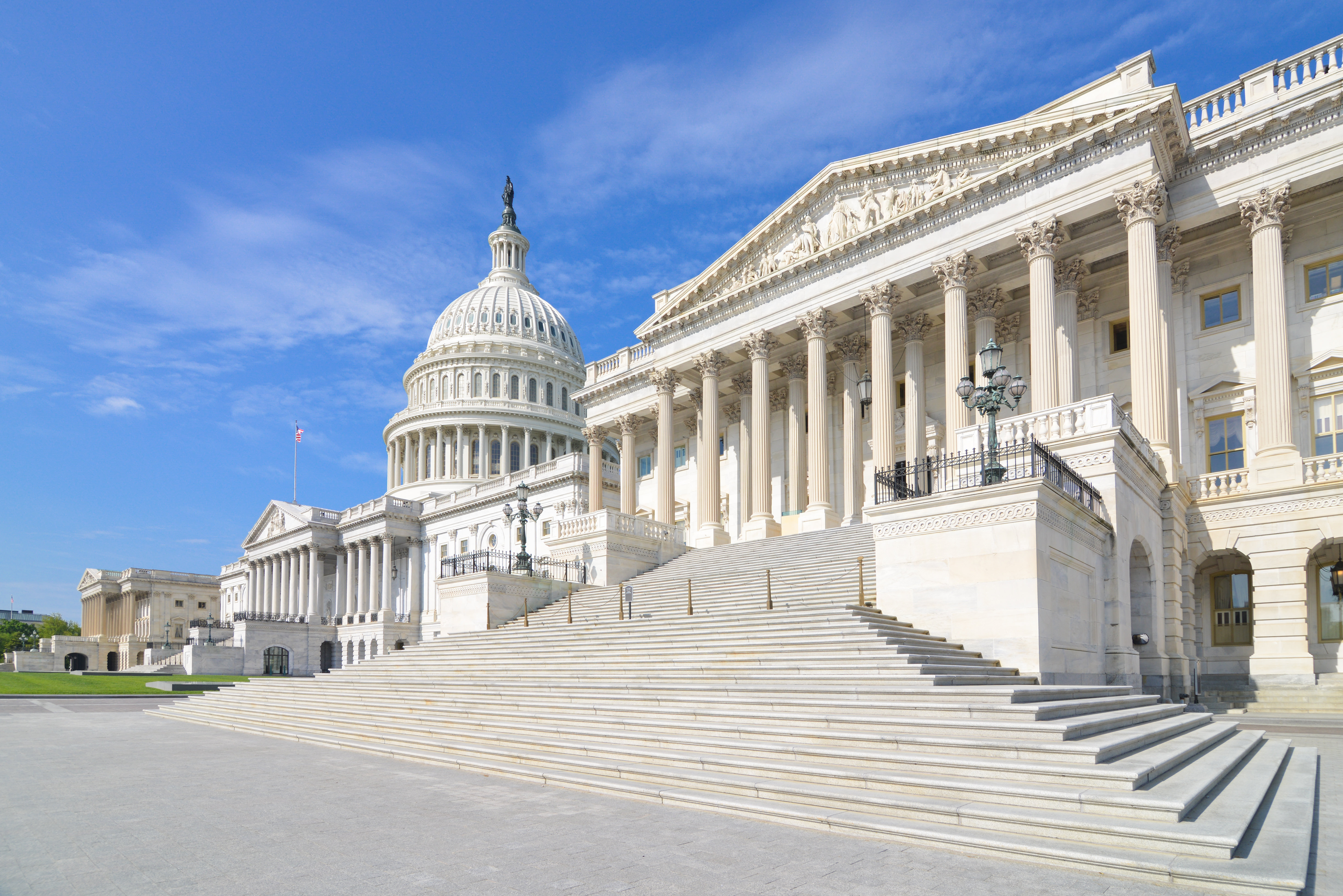 The east facade of the US Capitol in Washington, DC