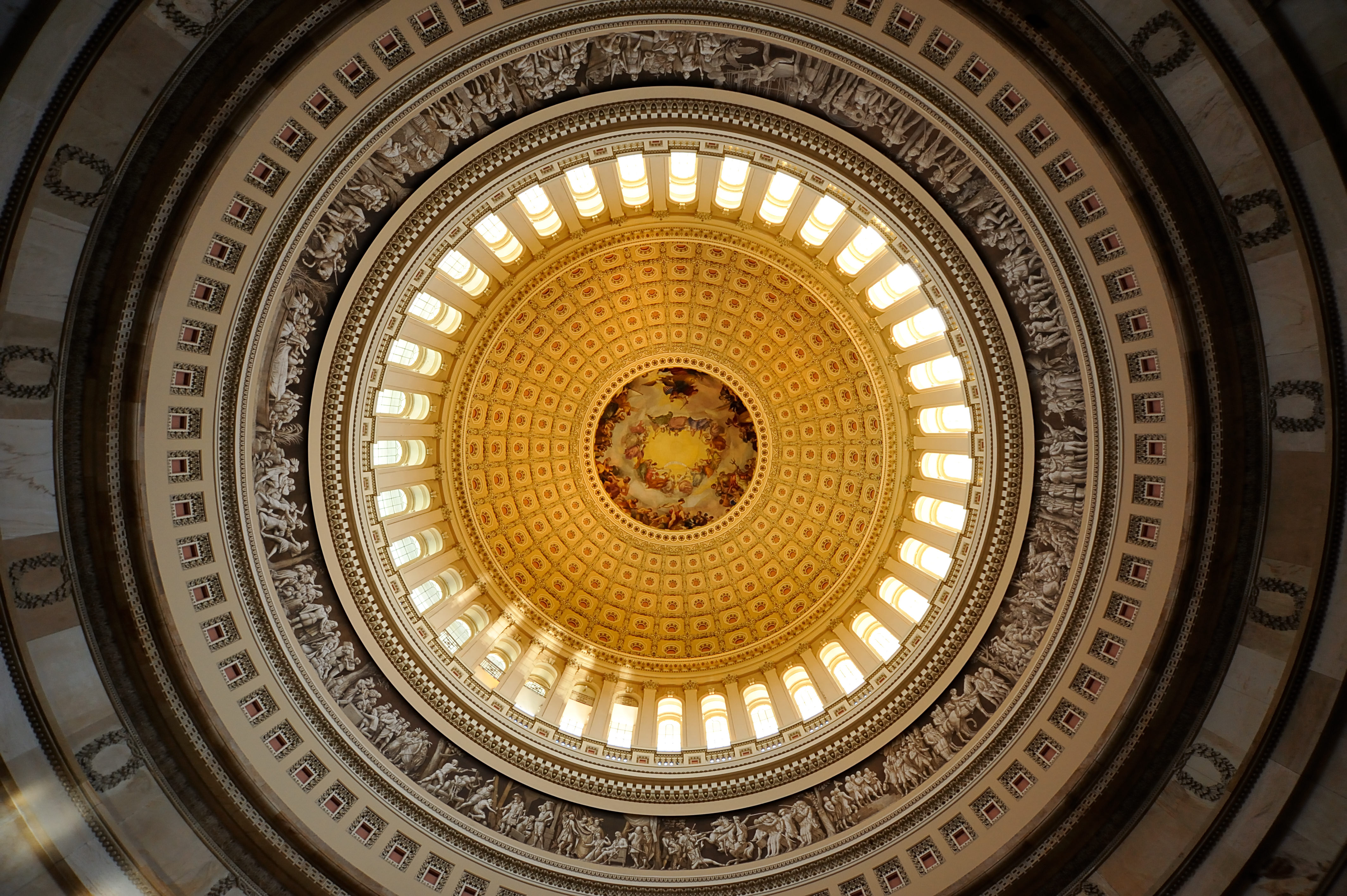 Indoor view of the US Capitol Rotunda