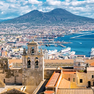 View of Naples, as seen from Castle Sant`Elmo.