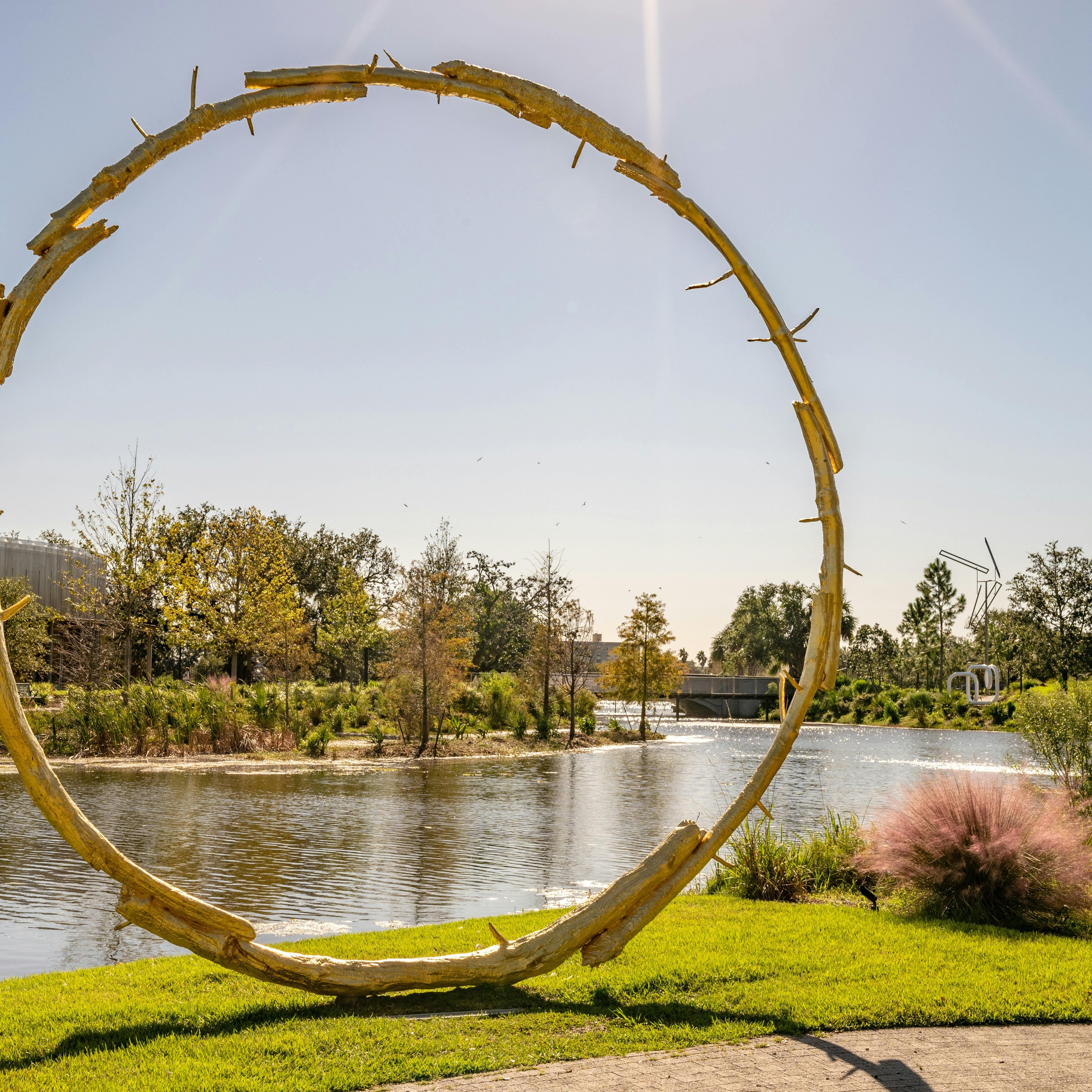 "The Sun" sculpture by Ugo Rondinone, located in the Sydney and Walda Besthoff Sculpture Garden in New Orleans.